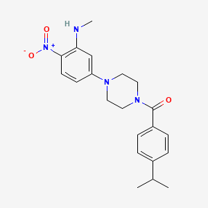 5-[4-(4-isopropylbenzoyl)-1-piperazinyl]-N-methyl-2-nitroaniline