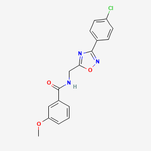 molecular formula C17H14ClN3O3 B4390446 N-{[3-(4-chlorophenyl)-1,2,4-oxadiazol-5-yl]methyl}-3-methoxybenzamide 