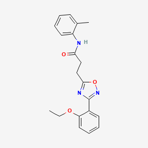 molecular formula C20H21N3O3 B4390452 3-[3-(2-ethoxyphenyl)-1,2,4-oxadiazol-5-yl]-N-(2-methylphenyl)propanamide 
