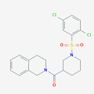 molecular formula C21H22Cl2N2O3S B4390465 2-({1-[(2,5-dichlorophenyl)sulfonyl]-3-piperidinyl}carbonyl)-1,2,3,4-tetrahydroisoquinoline 
