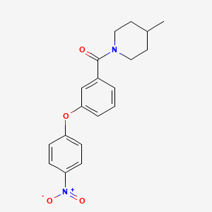 molecular formula C19H20N2O4 B4390481 4-methyl-1-[3-(4-nitrophenoxy)benzoyl]piperidine 