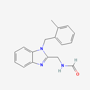 molecular formula C17H17N3O B4390493 {[1-(2-methylbenzyl)-1H-benzimidazol-2-yl]methyl}formamide 