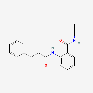 molecular formula C20H24N2O2 B4390521 N-(tert-butyl)-2-[(3-phenylpropanoyl)amino]benzamide 
