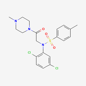molecular formula C20H23Cl2N3O3S B4390527 N-(2,5-dichlorophenyl)-4-methyl-N-[2-(4-methyl-1-piperazinyl)-2-oxoethyl]benzenesulfonamide 