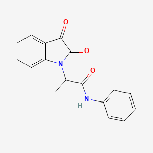 molecular formula C17H14N2O3 B4390531 2-(2,3-dioxo-2,3-dihydro-1H-indol-1-yl)-N-phenylpropanamide 