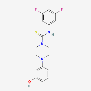 molecular formula C17H17F2N3OS B4390539 N-(3,5-difluorophenyl)-4-(3-hydroxyphenyl)-1-piperazinecarbothioamide 