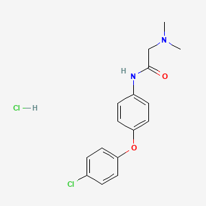 molecular formula C16H18Cl2N2O2 B4390548 N~1~-[4-(4-chlorophenoxy)phenyl]-N~2~,N~2~-dimethylglycinamide hydrochloride 