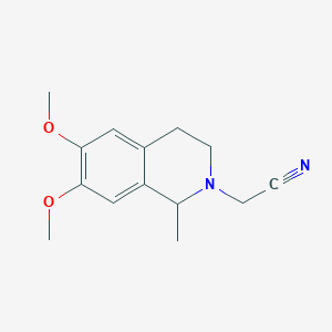 molecular formula C14H18N2O2 B4390555 (6,7-dimethoxy-1-methyl-3,4-dihydro-2(1H)-isoquinolinyl)acetonitrile 