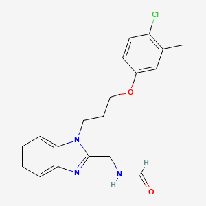 ({1-[3-(4-chloro-3-methylphenoxy)propyl]-1H-benzimidazol-2-yl}methyl)formamide