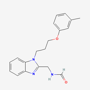 molecular formula C19H21N3O2 B4390577 ({1-[3-(3-methylphenoxy)propyl]-1H-benzimidazol-2-yl}methyl)formamide 
