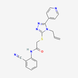 molecular formula C19H16N6OS B4390589 2-{[4-allyl-5-(4-pyridinyl)-4H-1,2,4-triazol-3-yl]thio}-N-(2-cyanophenyl)acetamide 