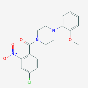molecular formula C18H18ClN3O4 B439059 (4-Chloro-2-nitrophenyl)(4-(2-methoxyphenyl)piperazin-1-yl)methanone CAS No. 330215-54-8