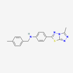 (4-methylbenzyl)[4-(3-methyl[1,2,4]triazolo[3,4-b][1,3,4]thiadiazol-6-yl)phenyl]amine