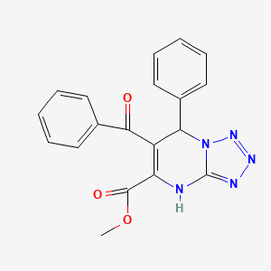 molecular formula C19H15N5O3 B4390624 methyl 6-benzoyl-7-phenyl-4,7-dihydrotetrazolo[1,5-a]pyrimidine-5-carboxylate 