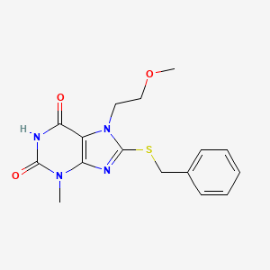 8-(benzylthio)-7-(2-methoxyethyl)-3-methyl-3,7-dihydro-1H-purine-2,6-dione