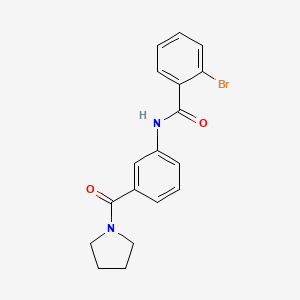 2-bromo-N-[3-(1-pyrrolidinylcarbonyl)phenyl]benzamide