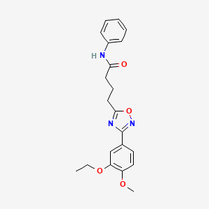 4-[3-(3-ethoxy-4-methoxyphenyl)-1,2,4-oxadiazol-5-yl]-N-phenylbutanamide