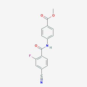 molecular formula C16H11FN2O3 B4390683 methyl 4-[(4-cyano-2-fluorobenzoyl)amino]benzoate 