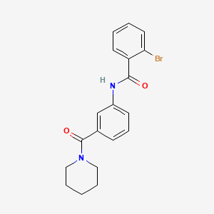 molecular formula C19H19BrN2O2 B4390706 2-bromo-N-[3-(1-piperidinylcarbonyl)phenyl]benzamide 