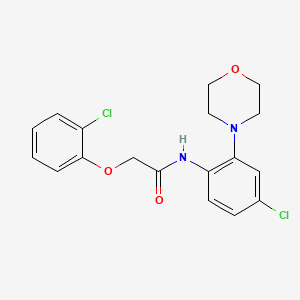 molecular formula C18H18Cl2N2O3 B4390732 N-[4-chloro-2-(4-morpholinyl)phenyl]-2-(2-chlorophenoxy)acetamide 