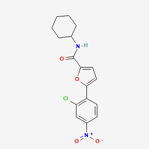 molecular formula C17H17ClN2O4 B4390742 5-(2-chloro-4-nitrophenyl)-N-cyclohexyl-2-furamide 