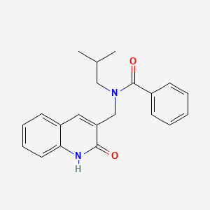 molecular formula C21H22N2O2 B4390750 N-[(2-hydroxy-3-quinolinyl)methyl]-N-isobutylbenzamide 