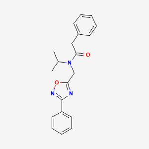 molecular formula C20H21N3O2 B4390780 N-isopropyl-2-phenyl-N-[(3-phenyl-1,2,4-oxadiazol-5-yl)methyl]acetamide 