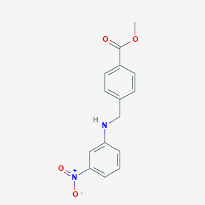 molecular formula C15H14N2O4 B4390783 methyl 4-{[(3-nitrophenyl)amino]methyl}benzoate 