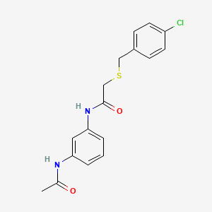 molecular formula C17H17ClN2O2S B4390846 N-[3-(acetylamino)phenyl]-2-[(4-chlorobenzyl)thio]acetamide 