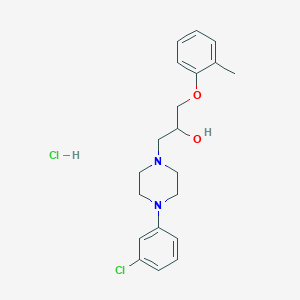 molecular formula C20H26Cl2N2O2 B4390877 1-[4-(3-chlorophenyl)-1-piperazinyl]-3-(2-methylphenoxy)-2-propanol hydrochloride 
