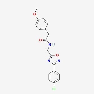 molecular formula C18H16ClN3O3 B4390888 N-{[3-(4-chlorophenyl)-1,2,4-oxadiazol-5-yl]methyl}-2-(4-methoxyphenyl)acetamide 