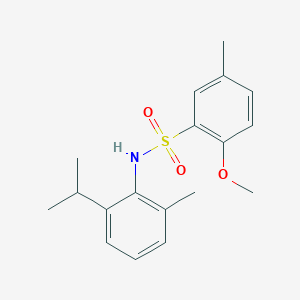 molecular formula C18H23NO3S B4390896 N-(2-isopropyl-6-methylphenyl)-2-methoxy-5-methylbenzenesulfonamide 