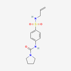 molecular formula C14H19N3O3S B4390899 N-{4-[(allylamino)sulfonyl]phenyl}-1-pyrrolidinecarboxamide 