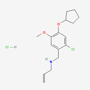 molecular formula C16H23Cl2NO2 B4390918 N-[2-chloro-4-(cyclopentyloxy)-5-methoxybenzyl]-2-propen-1-amine hydrochloride 