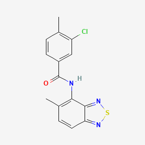 molecular formula C15H12ClN3OS B4390935 3-chloro-4-methyl-N-(5-methyl-2,1,3-benzothiadiazol-4-yl)benzamide 