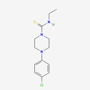 molecular formula C13H18ClN3S B4391005 4-(4-chlorophenyl)-N-ethyl-1-piperazinecarbothioamide 