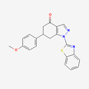 1-(1,3-benzothiazol-2-yl)-6-(4-methoxyphenyl)-1,5,6,7-tetrahydro-4H-indazol-4-one