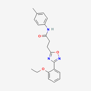 molecular formula C20H21N3O3 B4391024 3-[3-(2-ethoxyphenyl)-1,2,4-oxadiazol-5-yl]-N-(4-methylphenyl)propanamide 