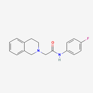 molecular formula C17H17FN2O B4391062 2-(3,4-dihydro-2(1H)-isoquinolinyl)-N-(4-fluorophenyl)acetamide 