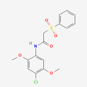 N-(4-chloro-2,5-dimethoxyphenyl)-2-(phenylsulfonyl)acetamide