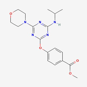 methyl 4-{[4-(isopropylamino)-6-(4-morpholinyl)-1,3,5-triazin-2-yl]oxy}benzoate