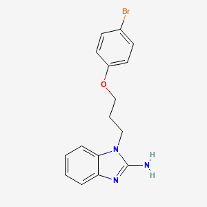 molecular formula C16H16BrN3O B4391090 1-[3-(4-bromophenoxy)propyl]-1H-benzimidazol-2-amine 