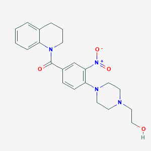 2-{4-[4-(3,4-dihydro-1(2H)-quinolinylcarbonyl)-2-nitrophenyl]-1-piperazinyl}ethanol