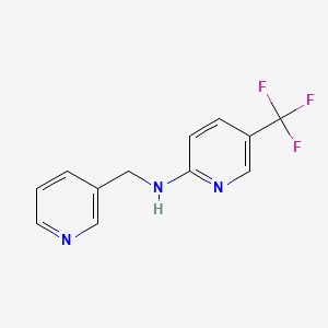 molecular formula C12H10F3N3 B4391125 N-(3-pyridinylmethyl)-5-(trifluoromethyl)-2-pyridinamine 