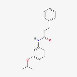 molecular formula C18H21NO2 B4391153 N-(3-isopropoxyphenyl)-3-phenylpropanamide 