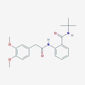 molecular formula C21H26N2O4 B4391165 N-(tert-butyl)-2-{[(3,4-dimethoxyphenyl)acetyl]amino}benzamide 