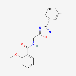 molecular formula C18H17N3O3 B4391206 2-methoxy-N-{[3-(3-methylphenyl)-1,2,4-oxadiazol-5-yl]methyl}benzamide 