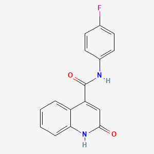 molecular formula C16H11FN2O2 B4391213 N-(4-fluorophenyl)-2-hydroxy-4-quinolinecarboxamide 