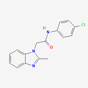 molecular formula C16H14ClN3O B4391215 N-(4-chlorophenyl)-2-(2-methyl-1H-benzimidazol-1-yl)acetamide 