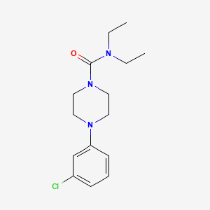 molecular formula C15H22ClN3O B4391222 4-(3-chlorophenyl)-N,N-diethyl-1-piperazinecarboxamide 